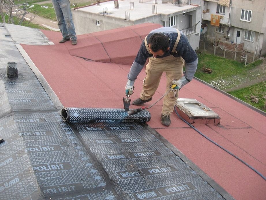 Basmane EPDM Kauçuk Çatı – düz çatıda arduvazlı bitümlü membran serimi